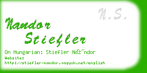 nandor stiefler business card